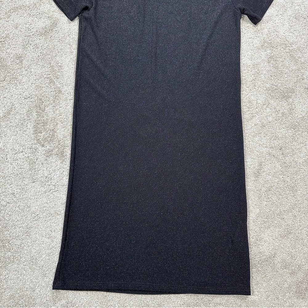 SOLD | Dressed in Lala Casual Luxe Midi Dress in Black Disco Sparkle Boxy S - Picture 8 of 16